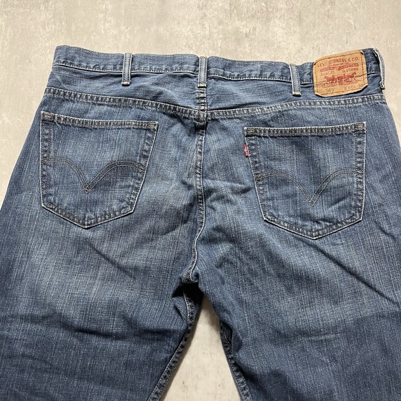 Levis 569 Loose Straight Jeans Mens 40x30 Blue Medium Wash High Rise VTG - Picture 8 of 10